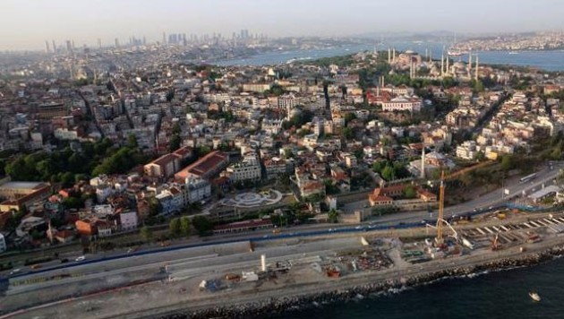 Avrasya Tüneli ilk kez havadan görüntülendi